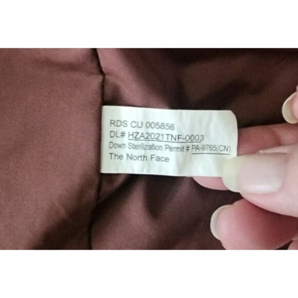 The North Face Parka Woman's XS Gotham Mid 550 Fill Down Hooded Marron Purple - Picture 8 of 9